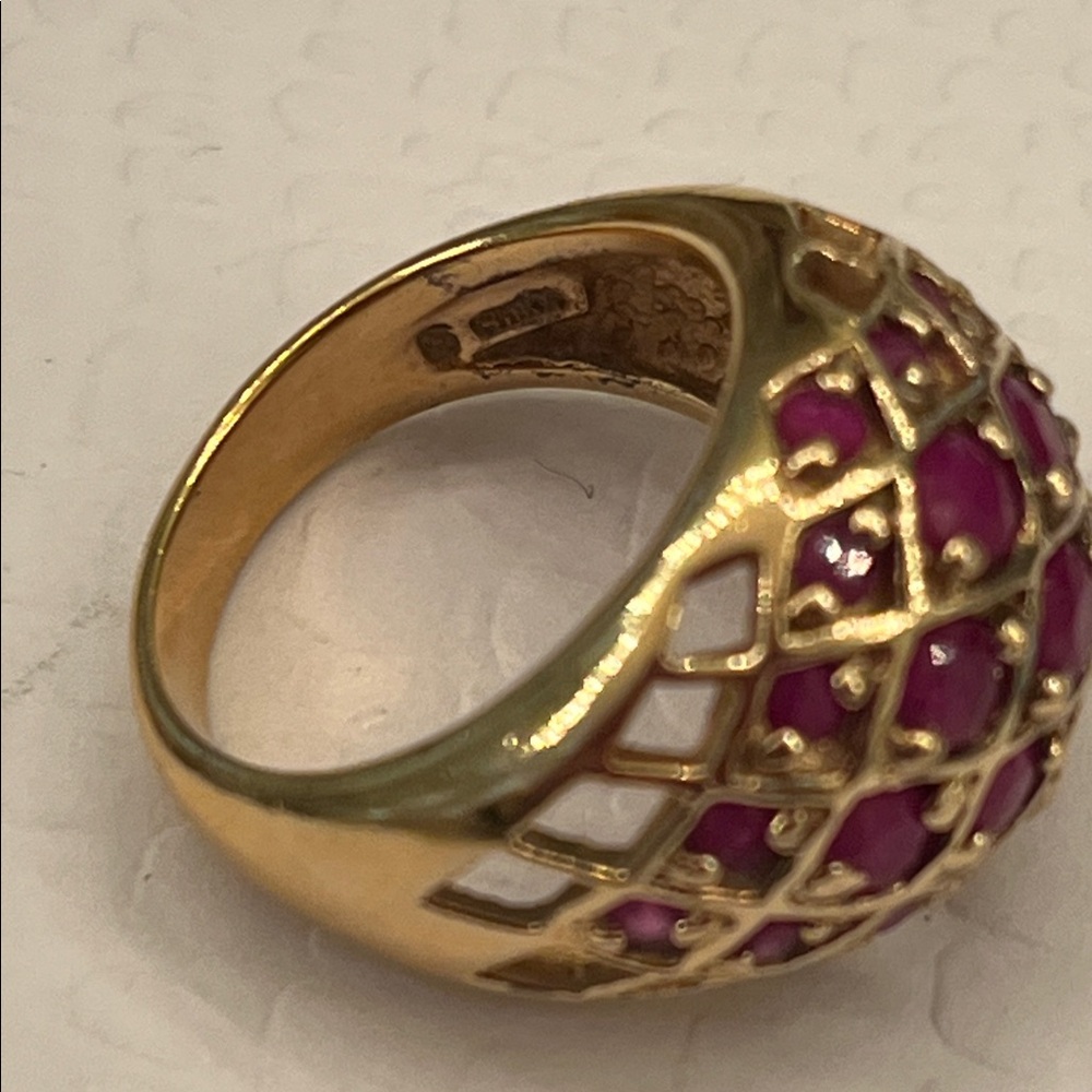 Ruby Cluster Ring Size 6 - image 5